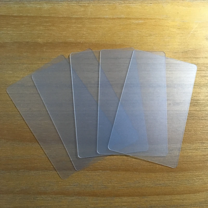 Blank Transparent PVC Card 85.5mm X54mm X0.38mm Size Suit For Kinds Of Business Card Printing