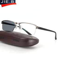 JIE.B Transition Sunglasses Photochromic Reading Glasses for Men Hyperopia Presbyopia with diopters Outdoor Presbyopia Glasses
