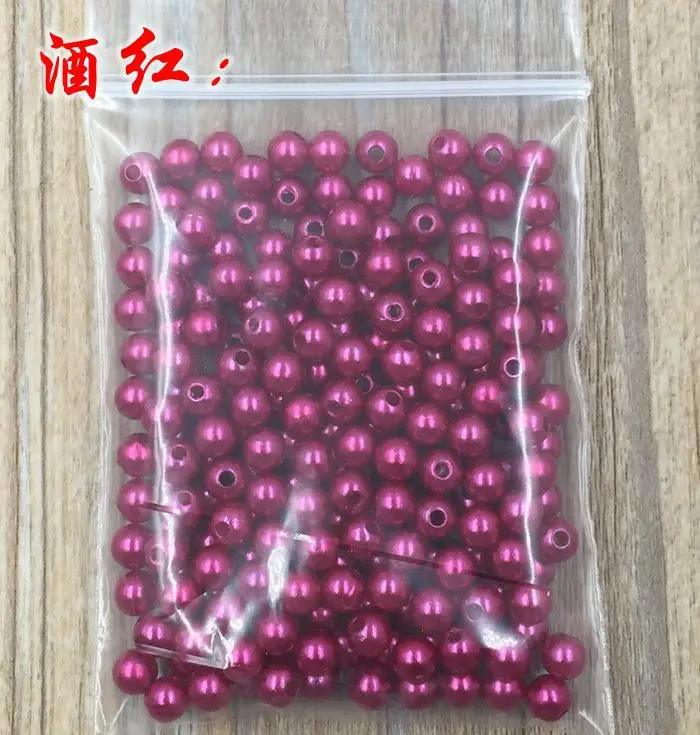 6mm abs perle imitazione perla perline di plastica rotondi per la collana e braccialetto diy fare 100 pz/pacco sedici colori per si