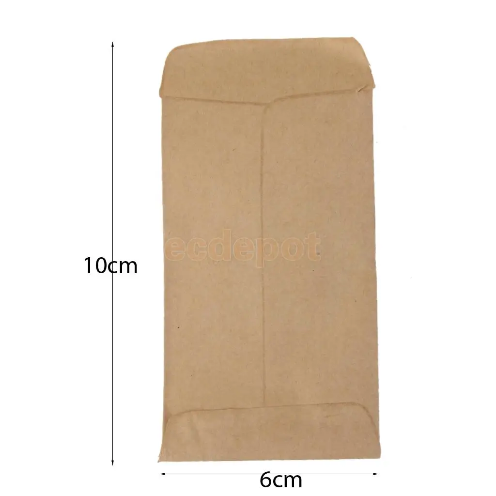 100pcs Vintage Kraft Paper Bags Seed Corn Farm Pollen Bag Sack