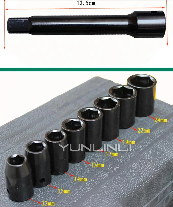 Llave neumática de aire de 1/2 "582n. M, llave de impacto de gran par, herramienta de eliminación de neumáticos, Mangas de tuerca, Kit de herramientas eléctricas neumáticas, GY-2811