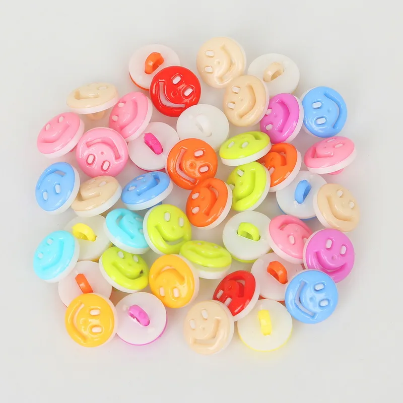 50PCS Different Shapes/Sizes Plastic Sewing Buttons Random Mix Color Decoration Buttons for Scrapbooking Craft DIY Home Decor