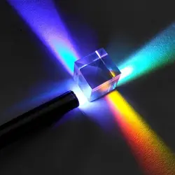 Colorful Combiner Splitter Dichroic Cube RGB Prism Optical Glass Triangular Prism For Teaching Light Spectrum Physics 20m