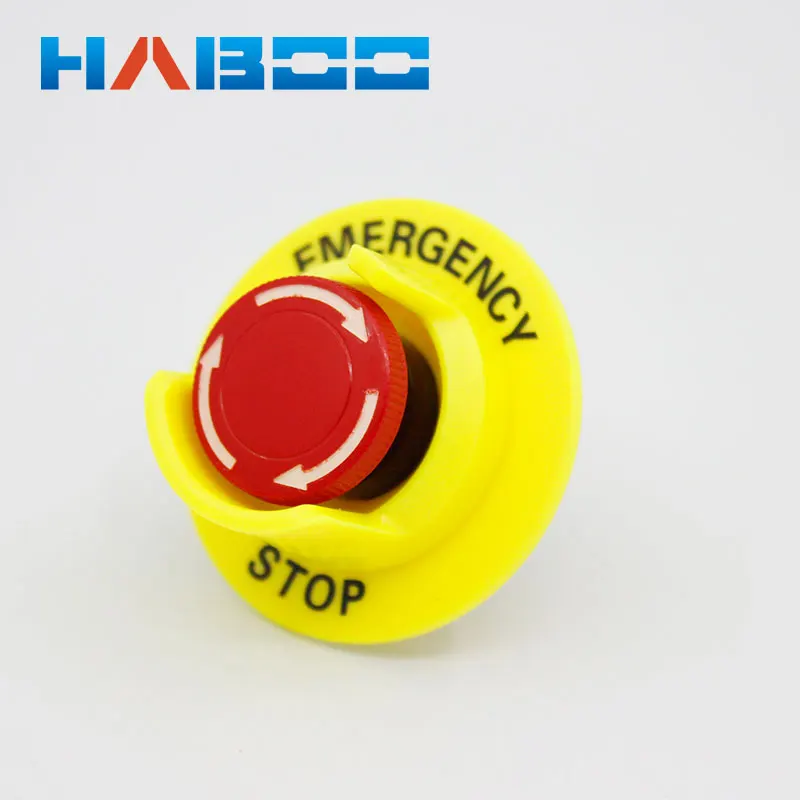 

5pcs packing HBD16-F4R1L LED emergency stop switch +protection cover+label 3A 250V IP65 24V LED switch