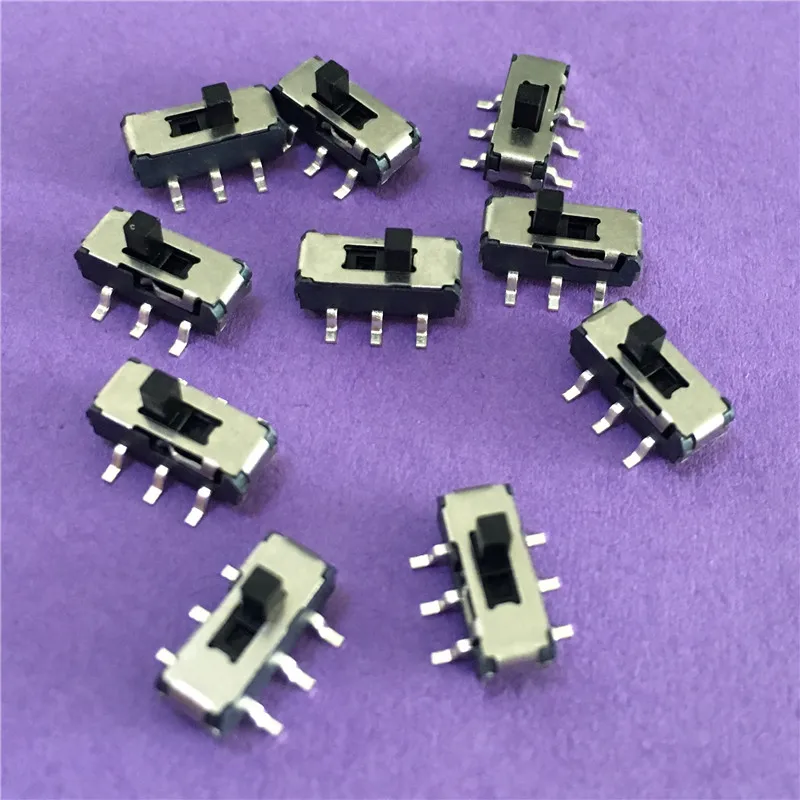 

10PCS YT2024Y MSS22D18 MINI Miniature SMD Slide Switch 2P2T 6Pin for DIY Electronic Accessories High Quality On Sale