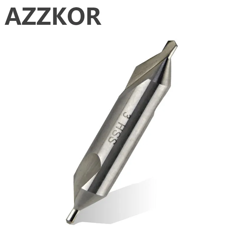 AZZKOR Center Drill For Turning Milling Tools Machine Wholesale High Quality Double Ended Centel Drill Bit Metal Drill 60 Degree