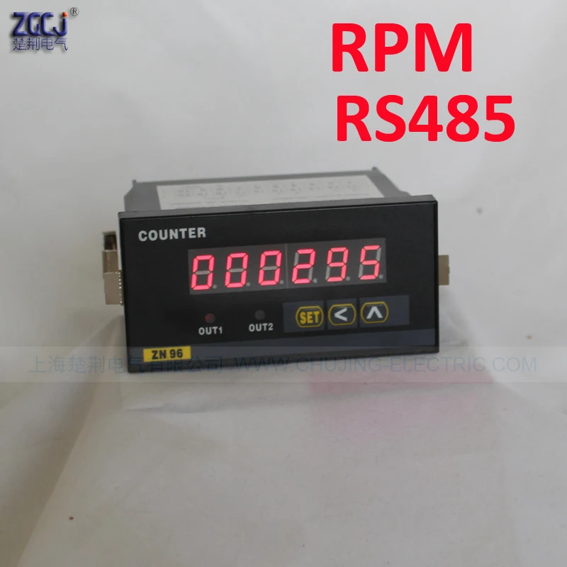 Indicador Rpm Digital com Função de Comunicação Rs485 0-999999 Velocímetro Inteligente Rotating Velocidade Controller Rpm Meter