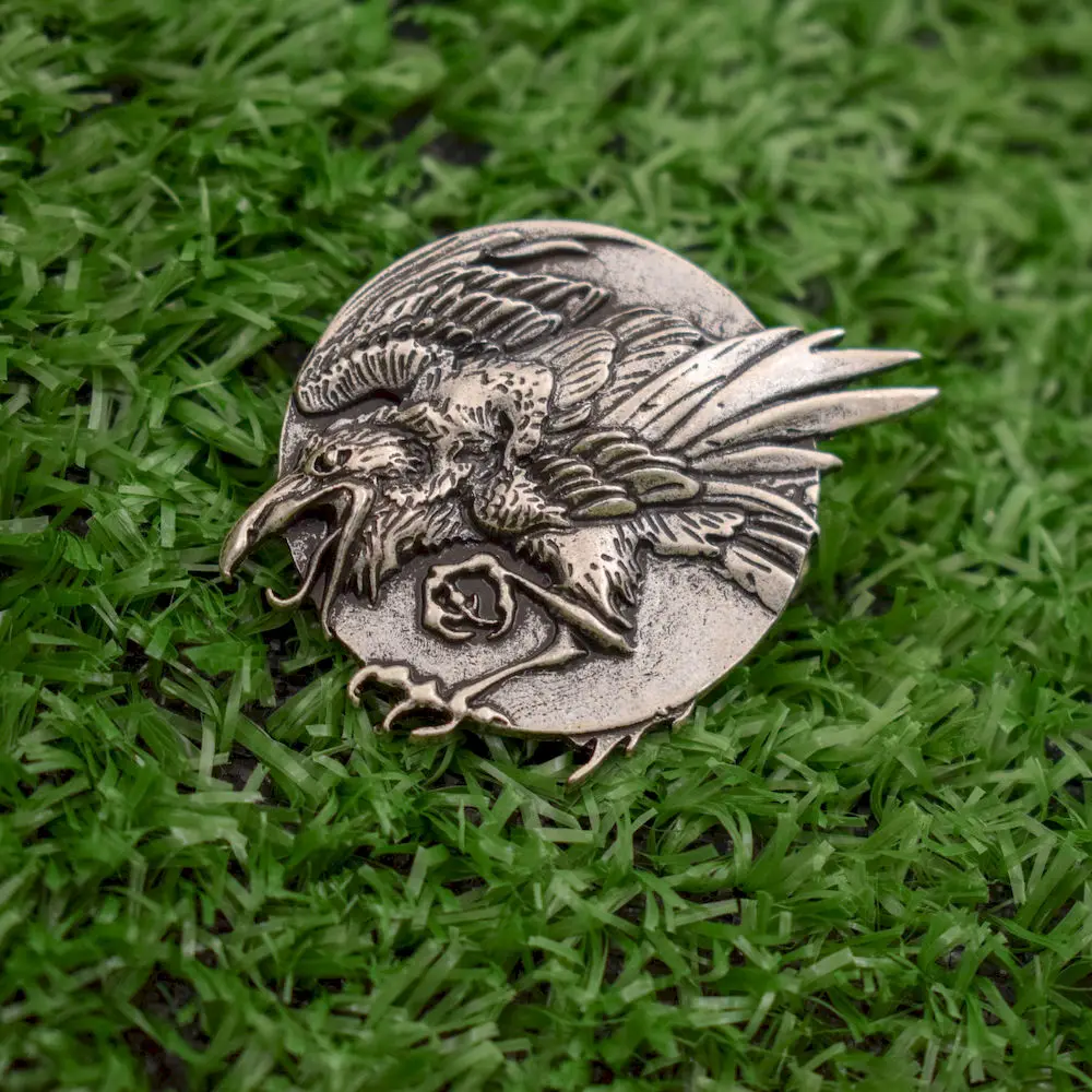 Simple Vintage Viking Celtic Raven Brooch Punk Crow Lapel Pin Badge Jewelry Gift for Friends
