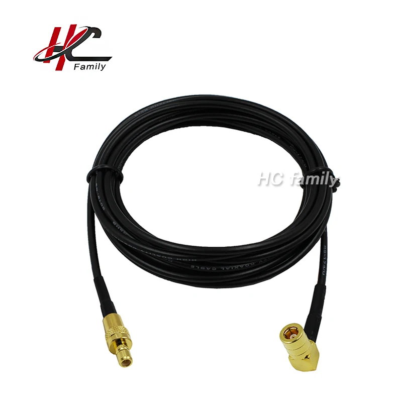 3m 118in right angle SMB Female jack Connector To straight SMB Male Plug Connector RG174 PIGTAIL Cable