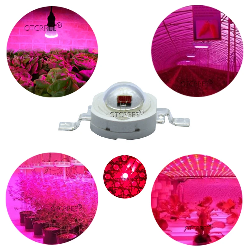 100pcs Ad Alta Potenza Circuito Integrato del LED 3W Grow LED 660nm Profondo Rosso SMD Diodo COB FAI DA TE Coltiva La Luce Per la Crescita Delle