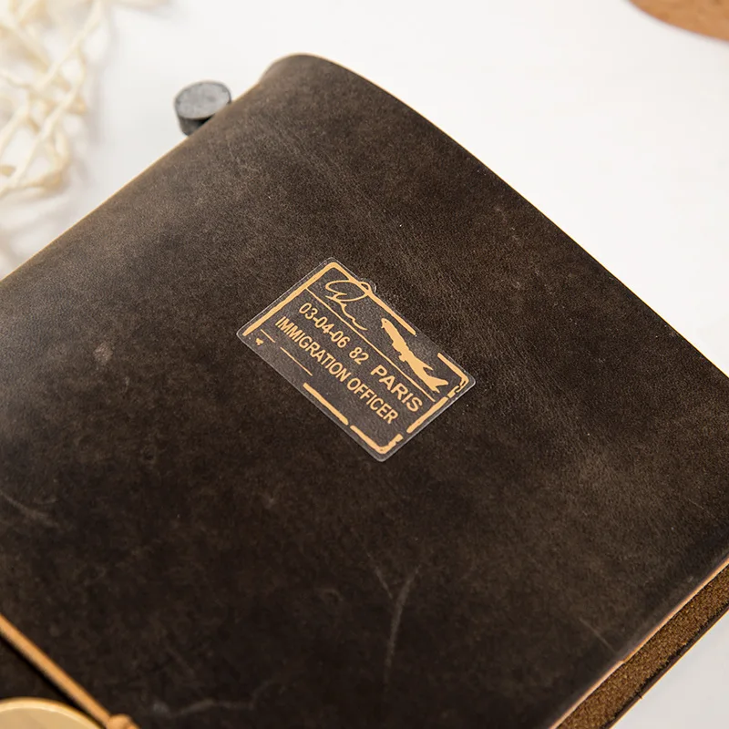 1 Pc Retro PVC Transparent Stickers Travelers Notebook Diary Sticker Planner Accessories Handmade Sticker Office School Supplies