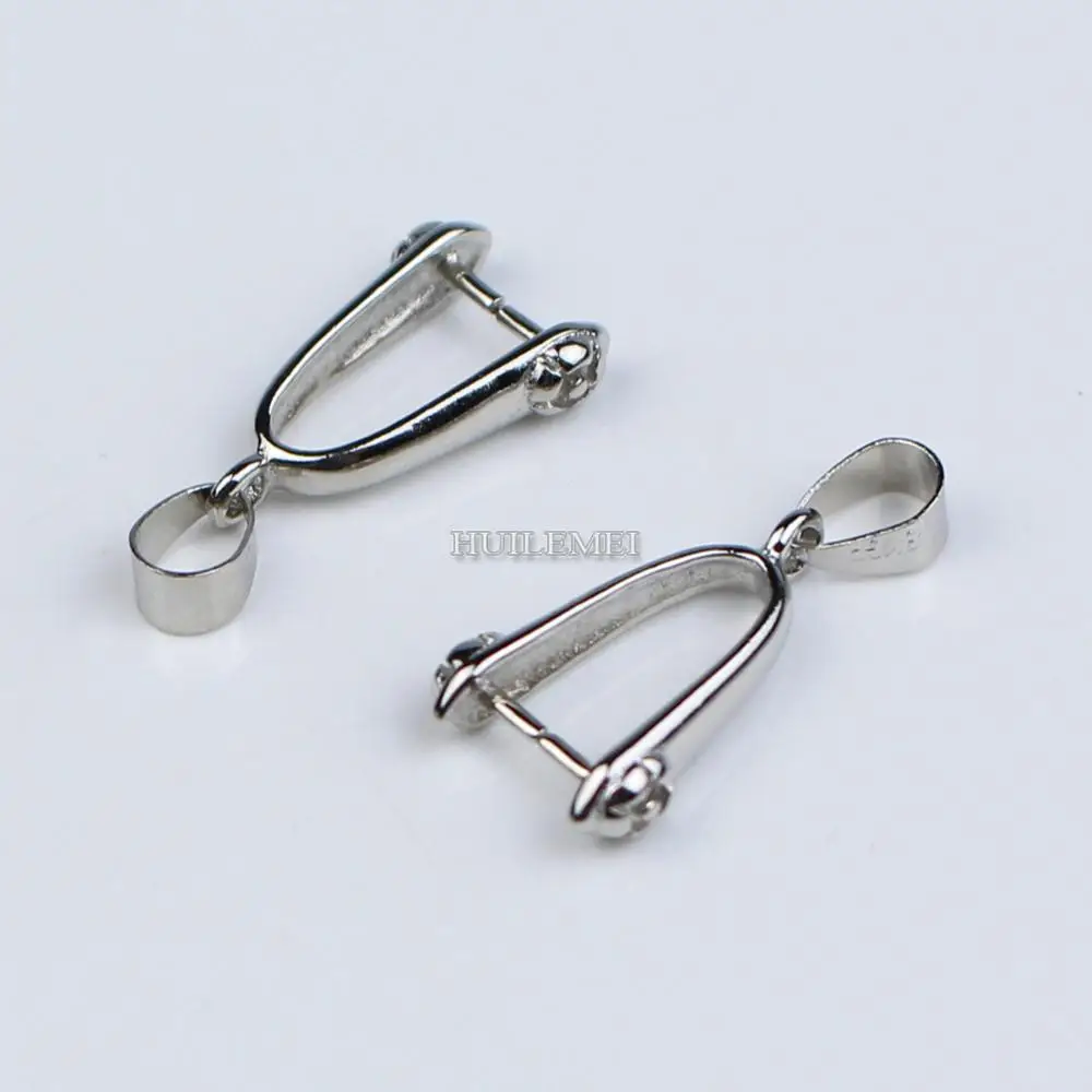 15pcs/lot Wholesale 25x10mm Big Large Rose Pendant Pinch Bails Connectors Pendant Clip Clasp DIY Jewelry Making Accessories