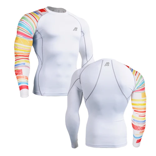 

Men`s Single Sleeve Printed CPW33 Fitness & Bodybuilding Compression Tights Quick Dry Running Workout Sports Tops Shirts