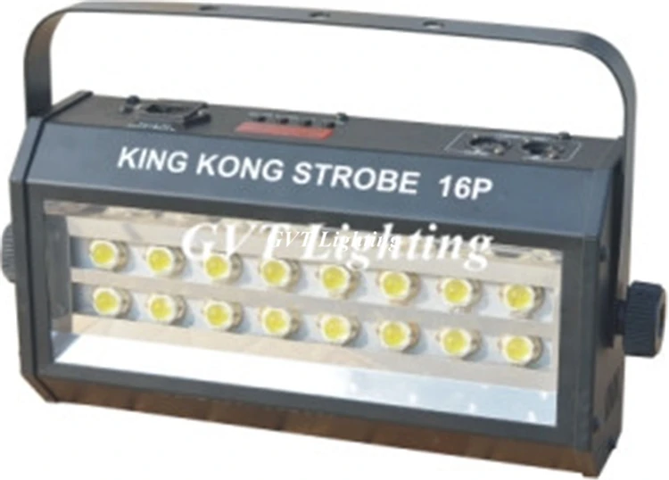 High Power Disco DJ KING KONG 400W LED Strobe Light 2X8P 16pcs 20W White LED Colorful Power Strobe Flash Light