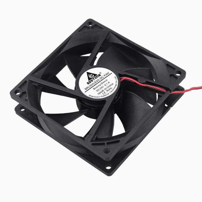 2 Pcs Gdstime DC 24 Volt 92mm 92x92x25mm Axial Flow Mechanical Brushless Cooler Cooling Fan 24V 90mm