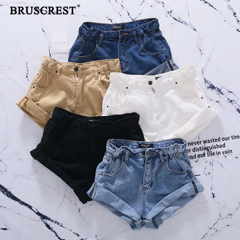 2022 Summer elascit high waist shorts feminino casual vintage denim shorts jean shorts women summer short punk streetwear  mujer