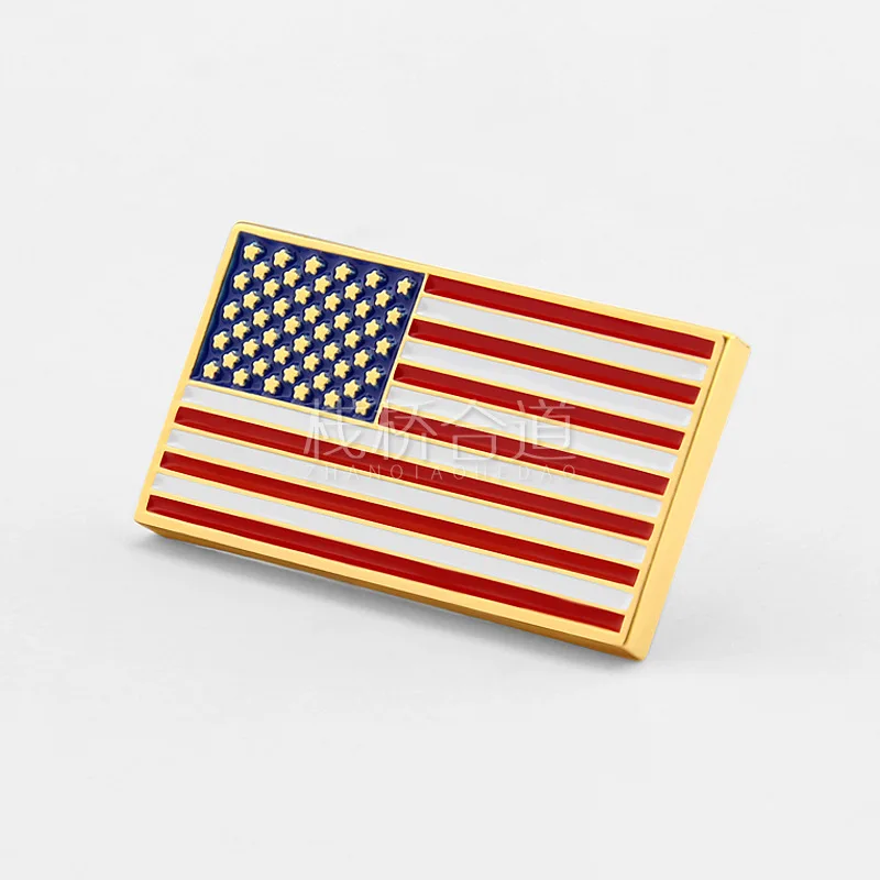 American flag brooches stars & stripes president badges metal suite collar lapel pin brooch ornament jewelry accessories