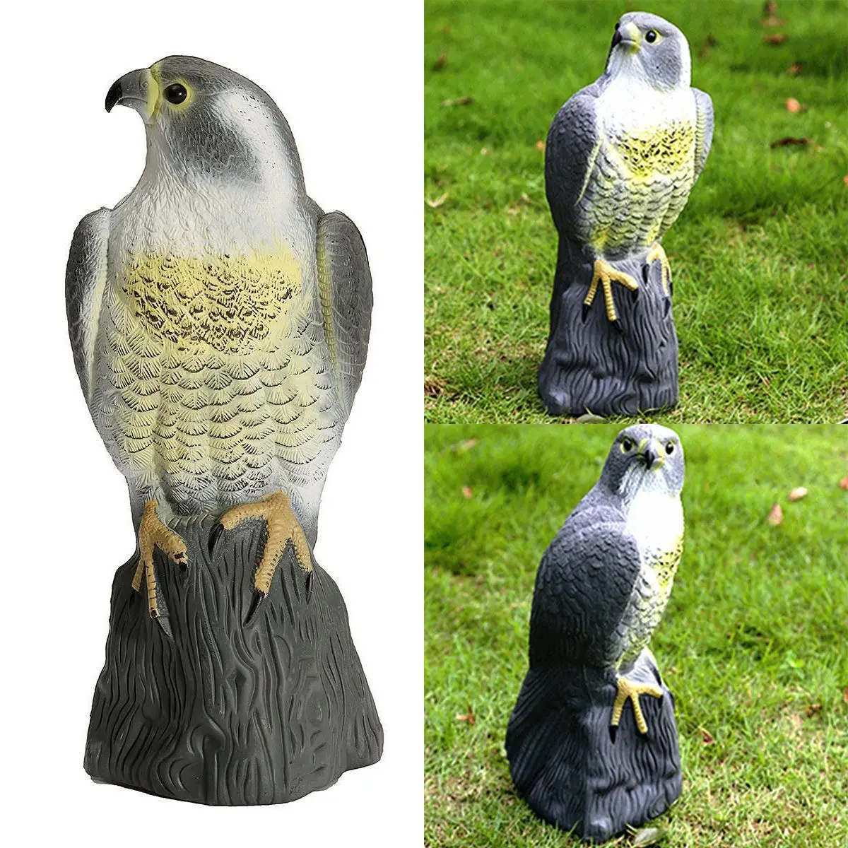 1pc Fake Falcon Owl Hawk Hunting Decoy Deterrent Scarer Repeller Garden Lawn Decor