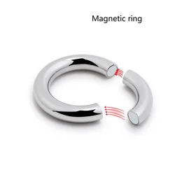 7 size for choose Heavy Duty male Magnetic Ball Scrotum Stretcher metal penis cock lock Ring Delay ejaculation BDSM Sex Toy men