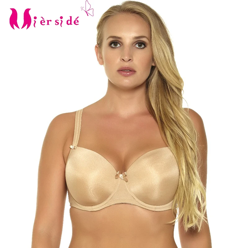 Mierside 655 Women Bras Black/Beige Plus Size Bralette Push Up Solid Color Women Underwear Sexy Comfortable 36-46 D/DD/DDD/E/F/G