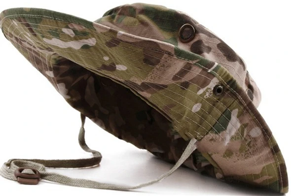 Military Boonie Hat Airsoft Sniper Camouflage Tactical Caps Wide Brim Bucket Camping Hunting Fishing Hat fishing cap