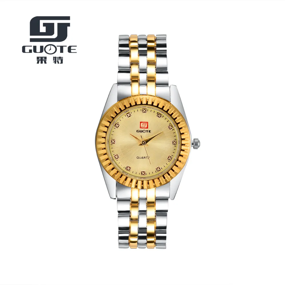 2023 New GUOTE Luxury Brand Gold and Silver Elegant Casual Quartz Watch Women Stainless Steel Dress Watches Relogio Feminino Hot