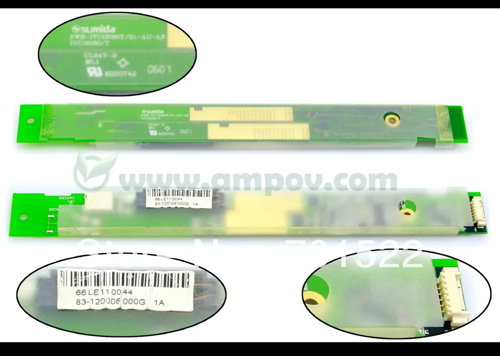 

Sumida PWB-IVC18180T/D1-AU-LF, IVC18180/T, 83- 120006 -000G ЖК-инвертор