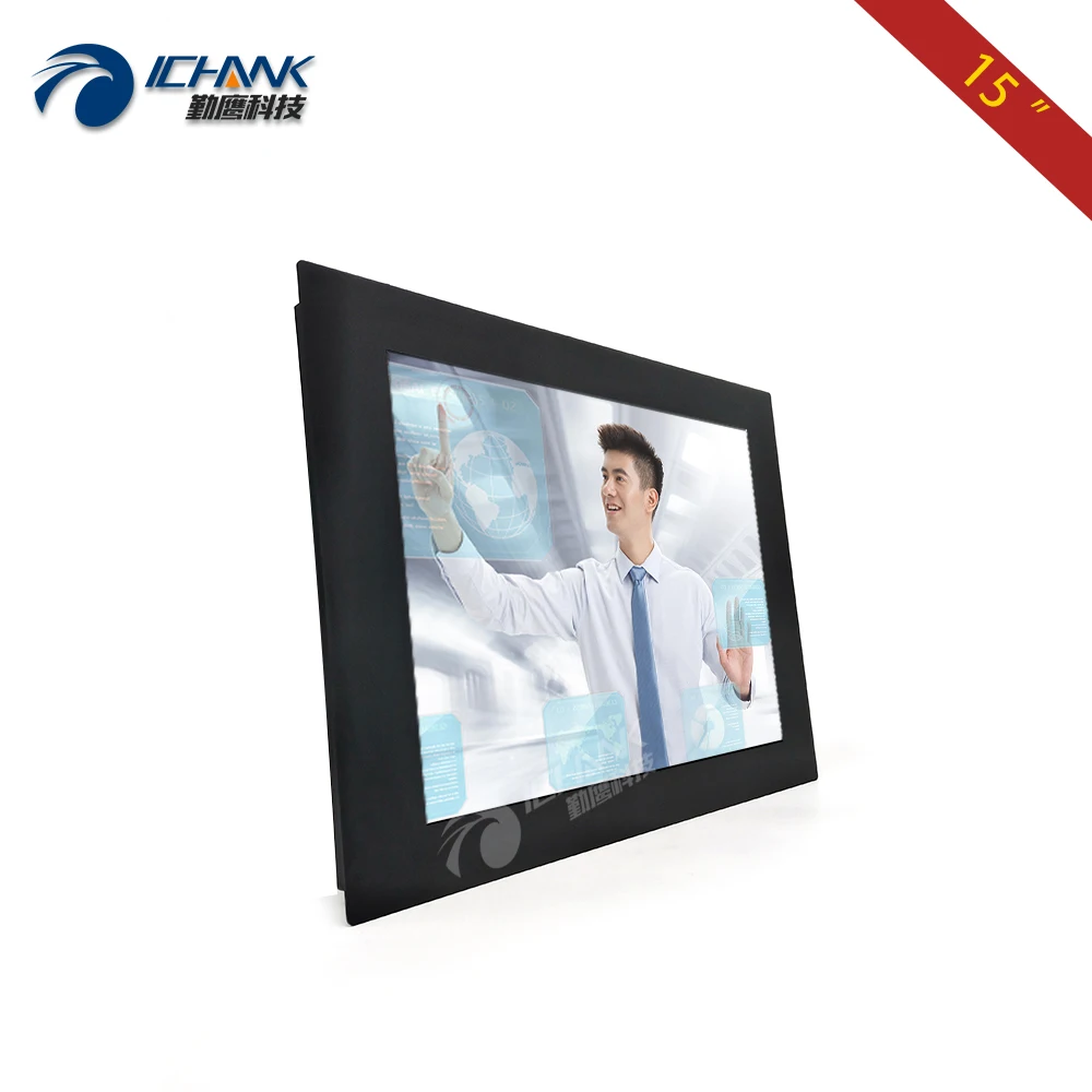 15 Inch Pc Monitor 1024X768 Hdmi-In Usb Embedded Frame Driver Gratis Multi-Point Capacitieve Touch Lcd-Scherm ZQ150TC-58D