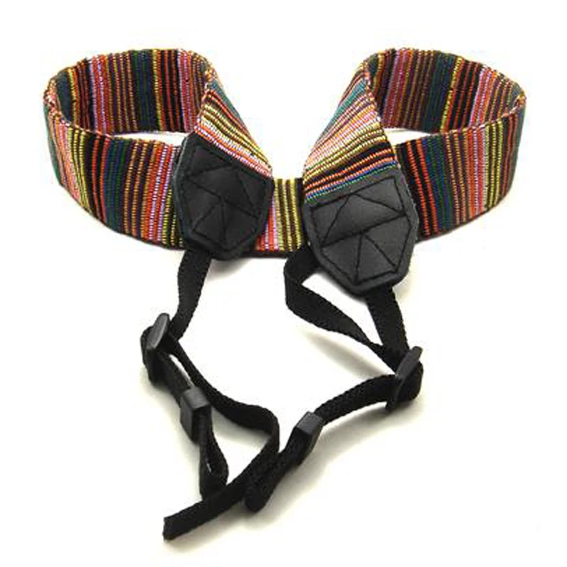 Colorful Camera Neck Strap Soft Shoulder Belt Color Stripe Woven Canvas For DSLR Cameras High Quality