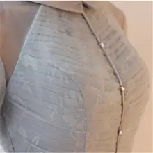 Grey Short Evening Dress Plus Size #5