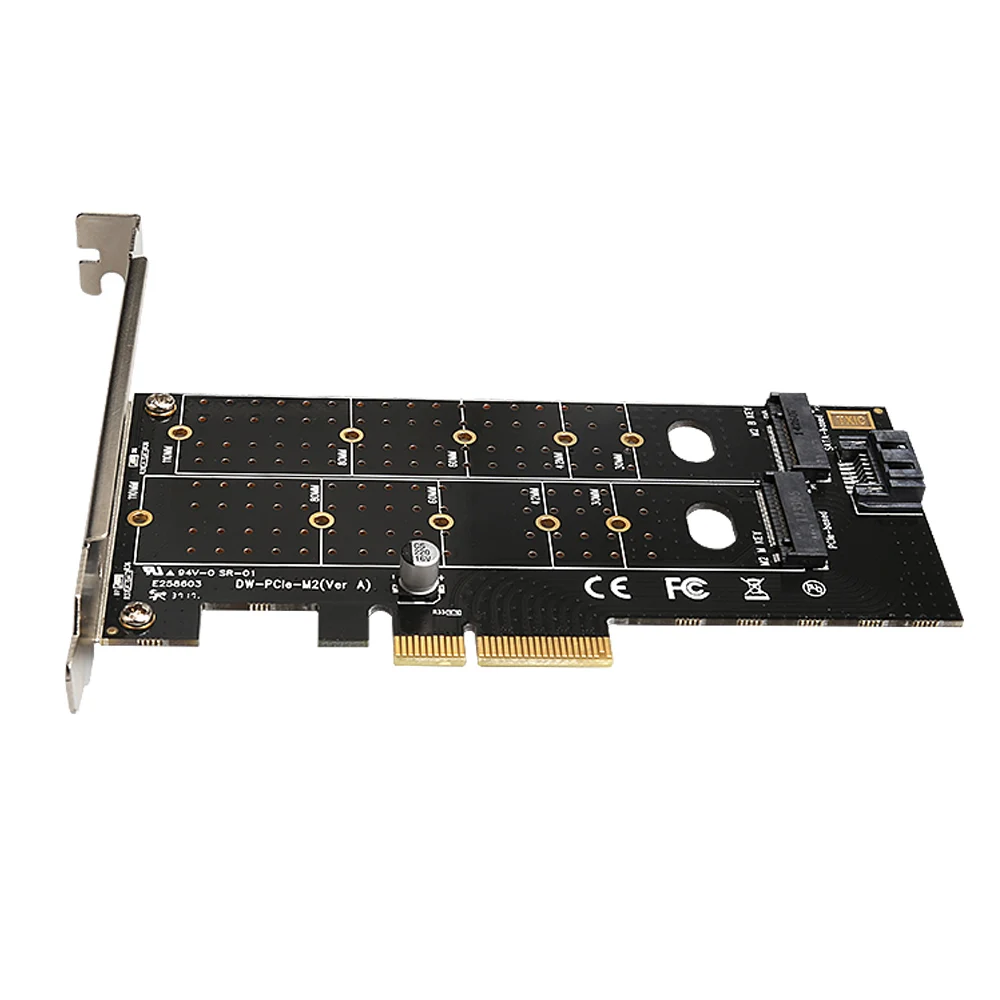 PCI-E PCI Express 3.0 to NVME M.2 NGFF SSD 110mmM_Key and B_Key PCIE pcie M2 riser card