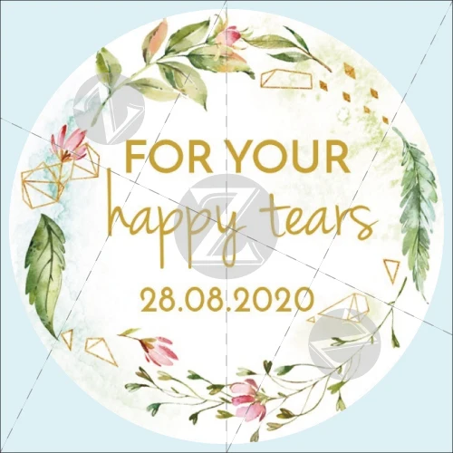 100 Pieces, 3-7CM, Custom Personalized, For Your Happy Tears, Wedding Stickers, Candy Favors Gift Boxes Labels, Spread the Love