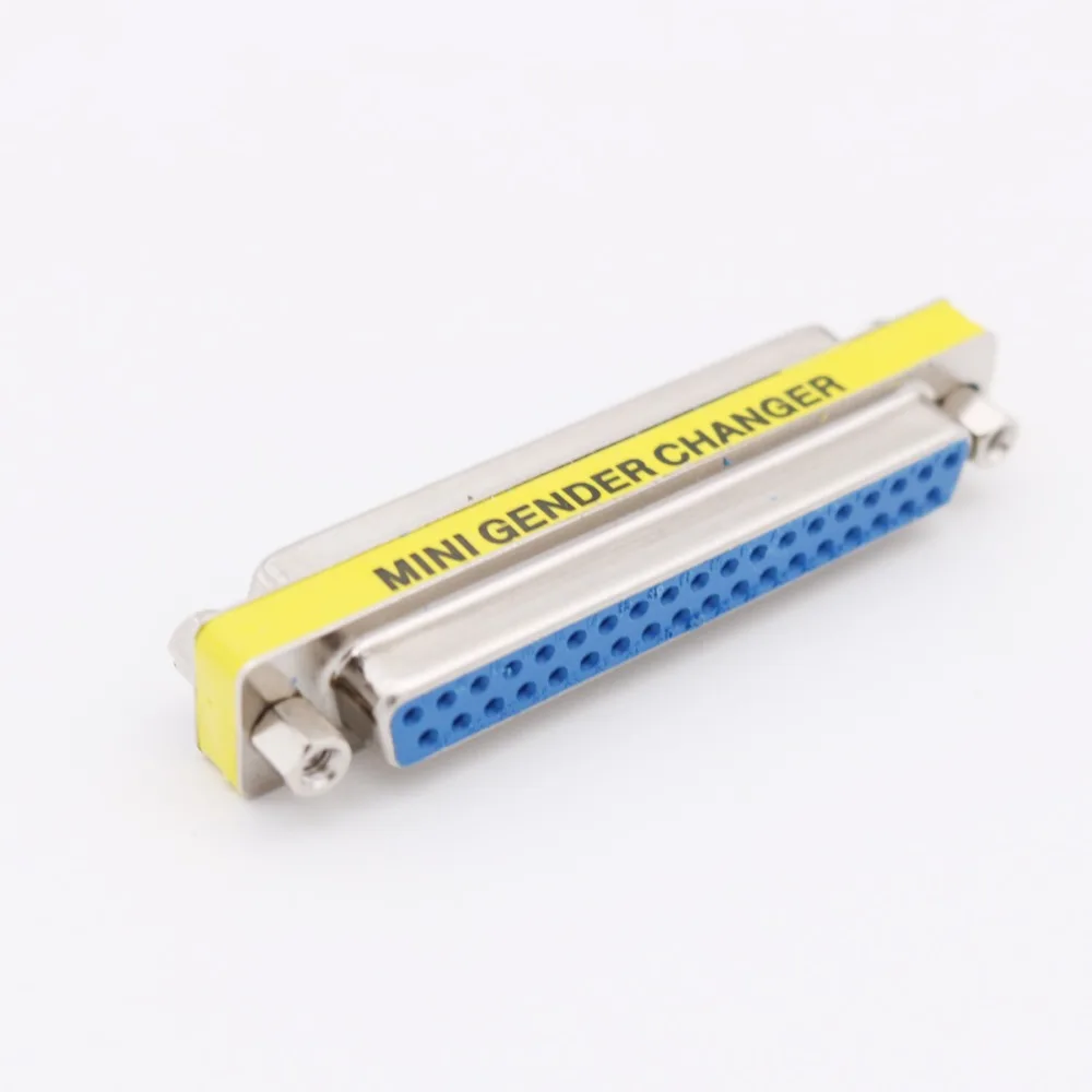 1pc DB37 D-SUB 37 Pin 2 Rows Female Jack To DB37 Female Mini Gender Changer Parallel Port Adapter Connector