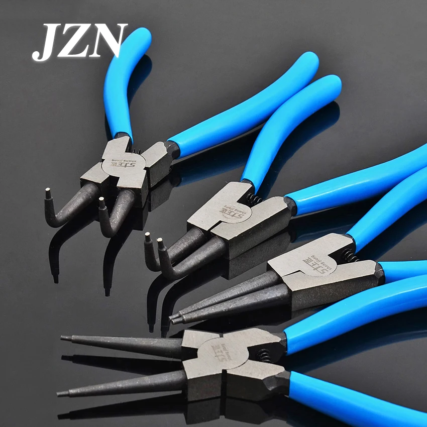 1PCS  7 inch Circlip Pliers External Internal Straight Bent Snap Ring Pliers Spring Installation And Removal Hand Tools