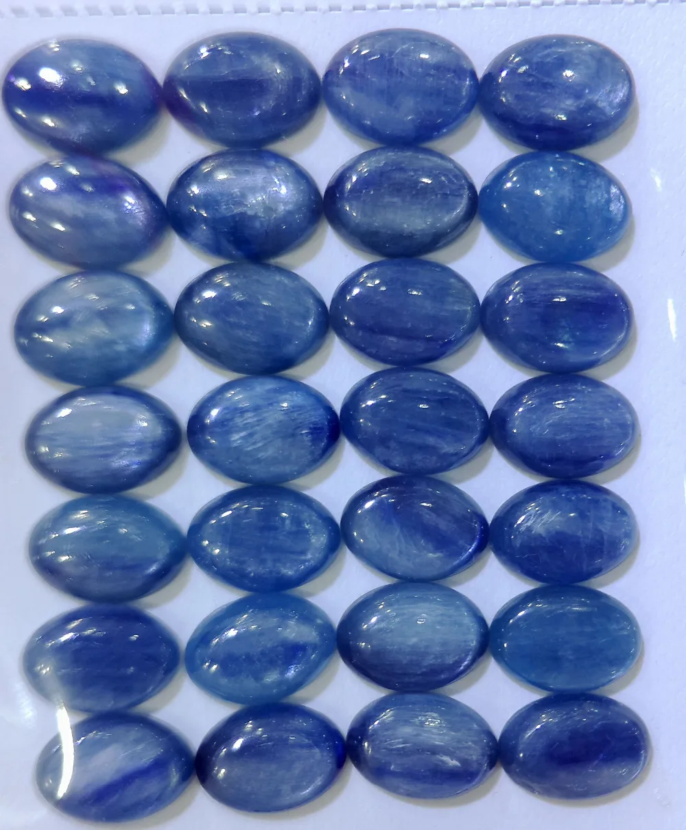 Wholesale Quality Natural Kyanite 10x13mm 10x14mm Oval CAB Semi Precious Gemstone Cabochon Kyanite Bead CAB For Jewelry 5pcs/lot