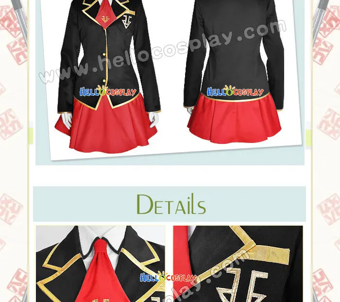 

Baka to Test to Shokanju Cosplay Fumizuki Academy School Girl Uniform H008