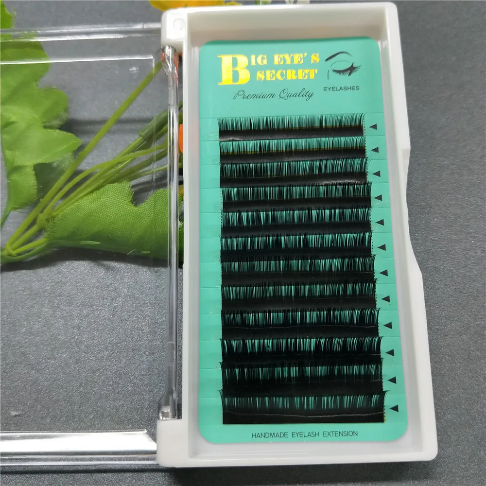 Mixed size in one tray 12 lines B C D L 0.05-0.25 mm korean quality Eyelash Extension by free shipping