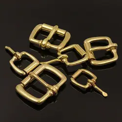 Solid Brass Metal Heel Bar Buckle End Bar Roller Buckle Rectangle Single Pin for Leather Craft Bag Belt Strap Webbing