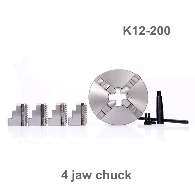 K12-200 4 jaw chuck/200MM manual lathe chuck/4-Jaw Self-centering Chuck