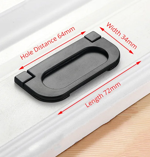 KAK 10 Stück schwarze Schrankgriffe im amerikanischen Stil aus massiver Aluminiumlegierung für Küchenschrank, Schubladenknöpfe, Möbelgriff-Hardware