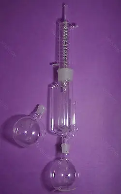 1000ML,glass Soxhlet Extractor with Graham Condenser,two 1000ML Glass Flasks