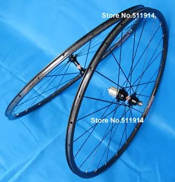 

FLX-WS-CW02 Full Carbon Road bike Bicycle 20mm Clincher Wheelset 700C - 20mm Rim , Spokes , hub , Brake pads, Skewers