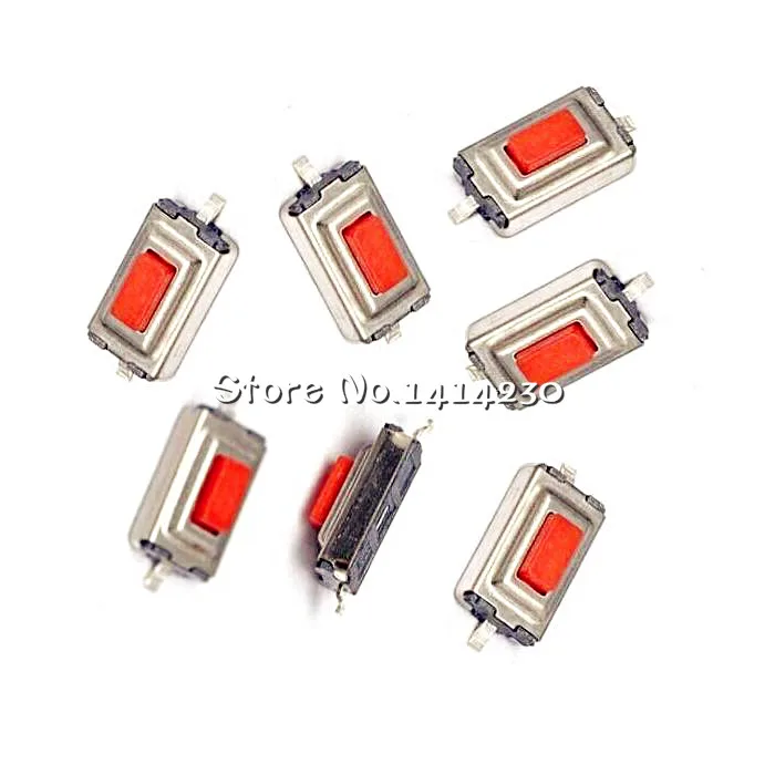 50Pcs High Quality 3*6*2.5mm 3*6*2.5H SMD Red push button switch microswitch Tact Switch