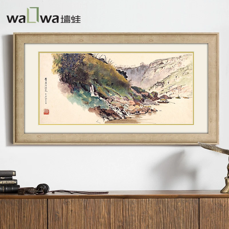 The wall of frog magnificent rivers and mountains of dazzle of modern Chinese painting study entrance office wall paintings livi