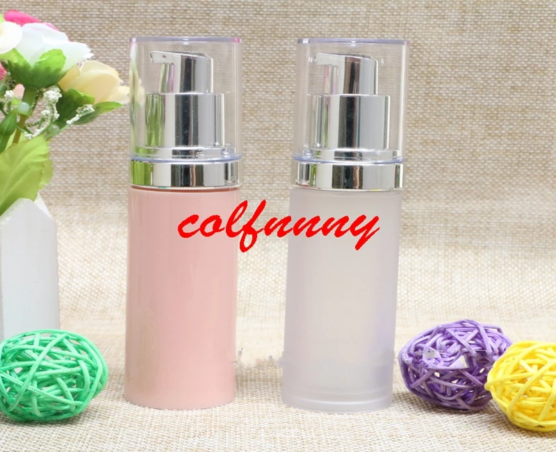 100pcs/lot Fast Shipping 30ml Vacuum Bottle lotion bottle Essence airless bottle plastic bottle with pressed pump