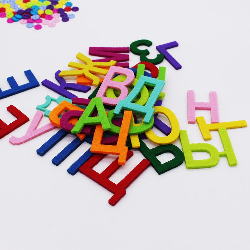 CMCYILING Cartoon Felt Alphabet For Sewing Scrapbooking Handwork Toy Home Decoration Felt Craft Letters Pack 33 Pcs