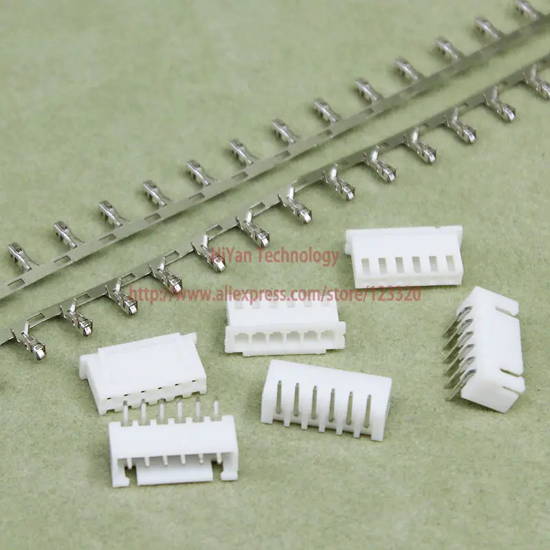 

(100sets/lot) Connector XH2.54 6Pin 90degrees Pitch:2.54MM 0.1inch 6AW Pin Header + Terminal + Housing XH2.54-6P