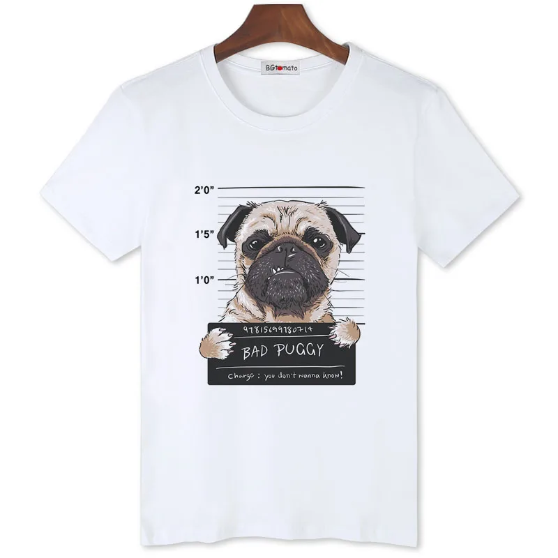 BGtomato bad puggy funny tshirt men original brand good quality cool summer t-shirt hip hop streewear funny tops