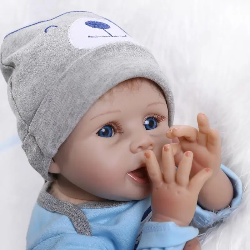 22 inches Silicone Reborn Baby Doll 55 CM Vinyl Babies Dolls Toys For Girls Real Dolls Toy For Children Gifts Lovely Doll