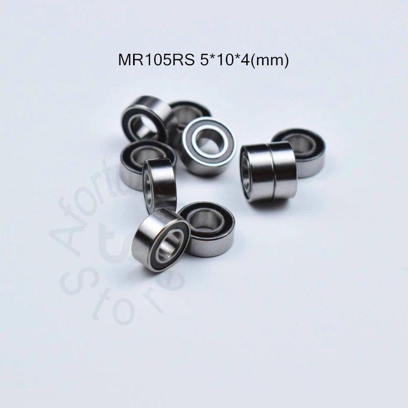 MR105RS 5*10*4(mm) 10pieces free shipping bearing 10pcs Rubber Sealed Miniature Mini Bearing MR MR105RS chrome steel bearing